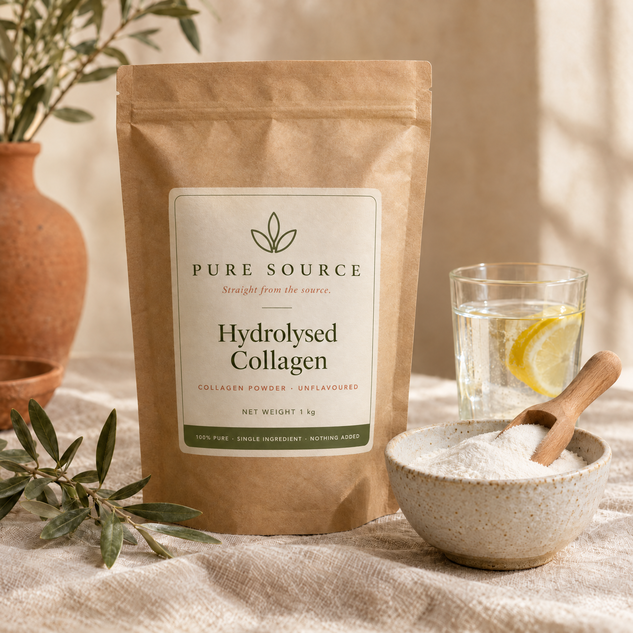 Hydrolysed Collagen 1 kg Pure Source pouch